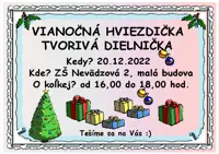 Vianočná Hviezdička - tvorivá dielnička