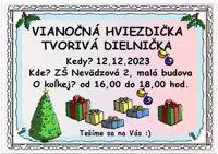 Vianočná hviezdička - tvorivá dielnička